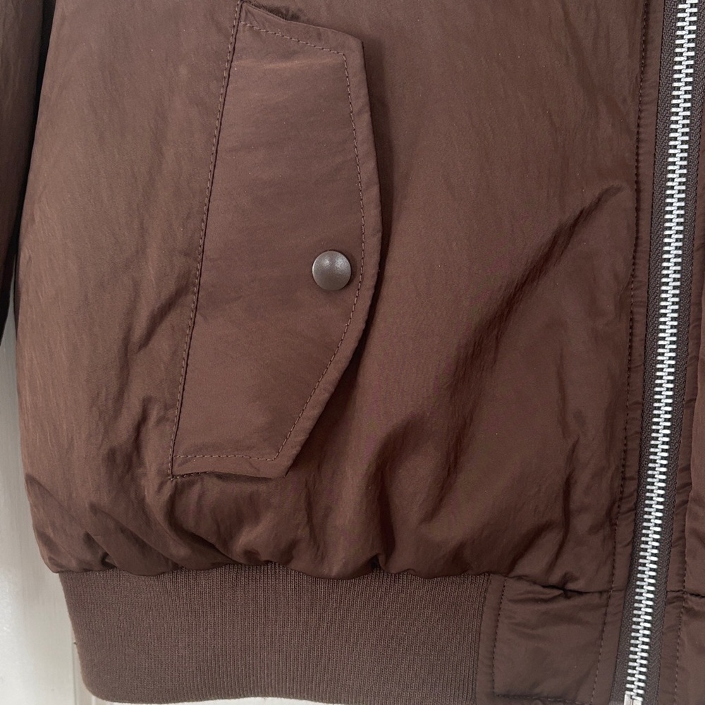 Asos Brown Men's Padded Bomber Jacket View 4